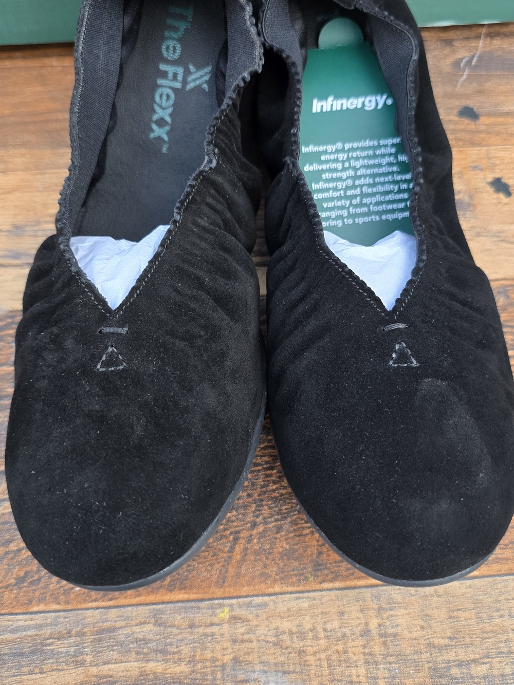The Flexx Benedetta Black Suede Ballet Flats Size 6.5 - Picture 6 of 13